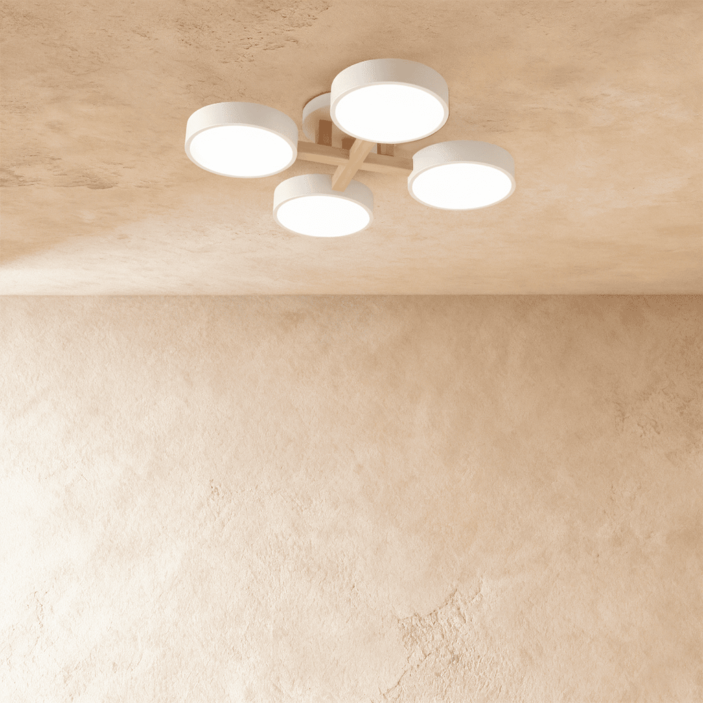 Lampa sufitowa LumaWood Fusion z aluminiowym korpusem i dyfuzorem LED