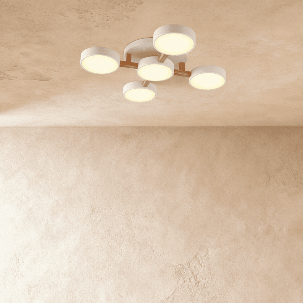 Lampa sufitowa LumaWood Fusion z aluminiowym korpusem i dyfuzorem LED