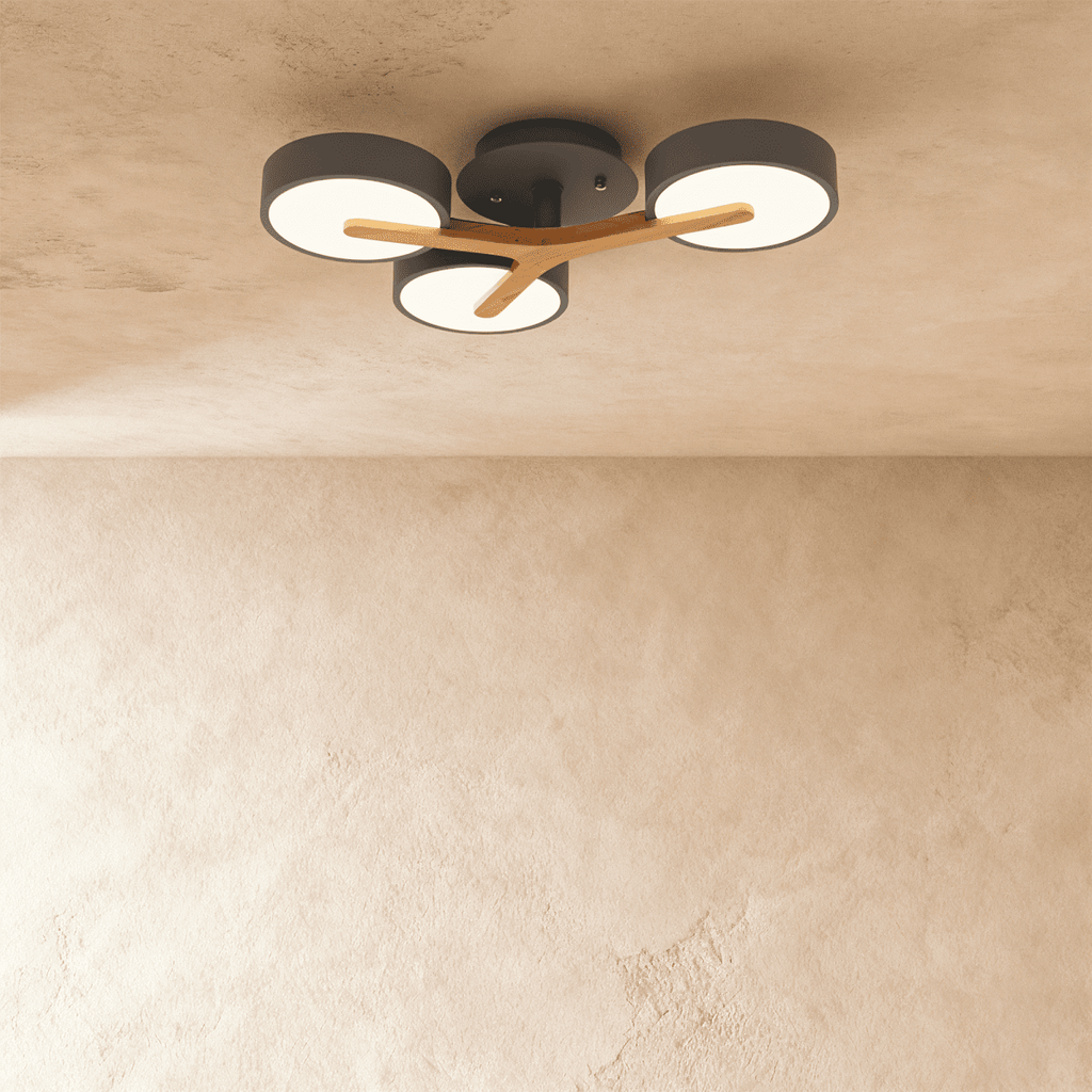 Lampa sufitowa LumaWood Fusion z aluminiowym korpusem i dyfuzorem LED