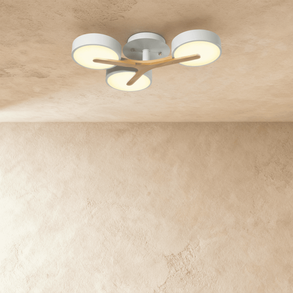 Lampa sufitowa LumaWood Fusion z aluminiowym korpusem i dyfuzorem LED
