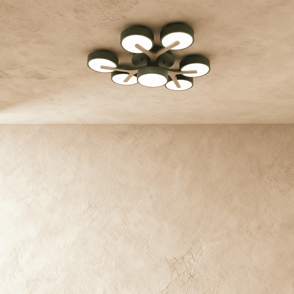 Lampa sufitowa LumaWood Fusion z aluminiowym korpusem i dyfuzorem LED