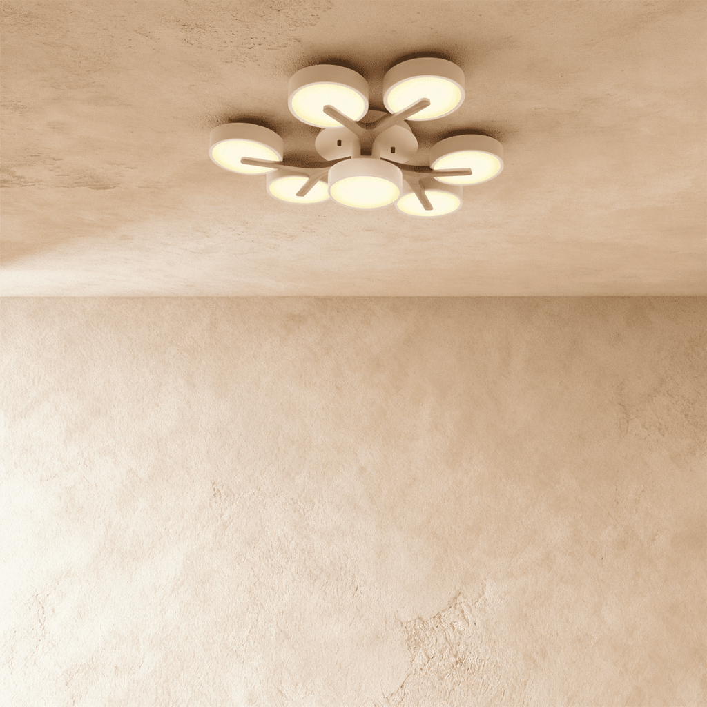 Lampa sufitowa LumaWood Fusion z aluminiowym korpusem i dyfuzorem LED