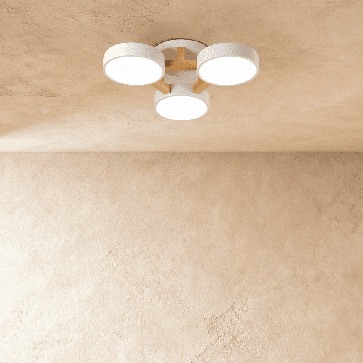 Lampa sufitowa LumaWood Fusion z aluminiowym korpusem i dyfuzorem LED