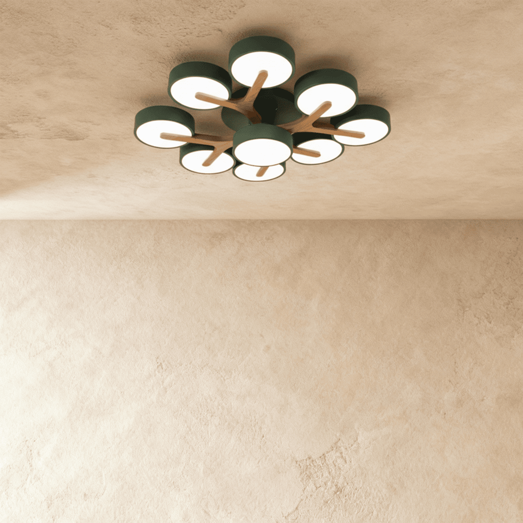 Lampa sufitowa LumaWood Fusion z aluminiowym korpusem i dyfuzorem LED