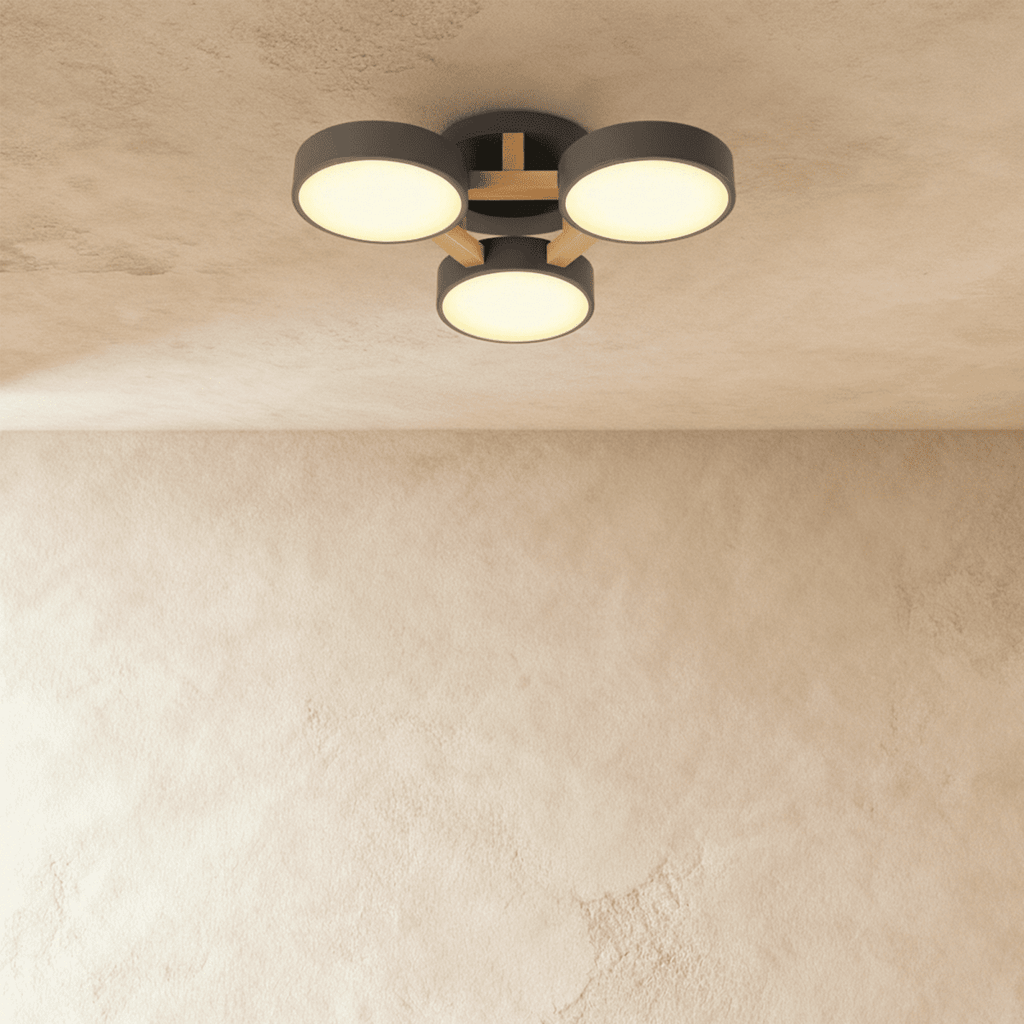 Lampa sufitowa LumaWood Fusion z aluminiowym korpusem i dyfuzorem LED