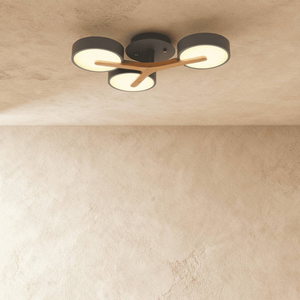 Lampa sufitowa LumaWood Fusion z aluminiowym korpusem i dyfuzorem LED