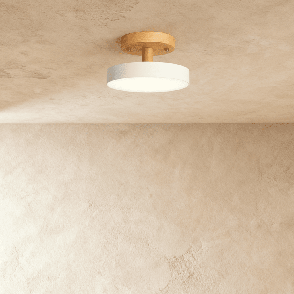 Lampa sufitowa LumaWood Fusion z aluminiowym korpusem i dyfuzorem LED