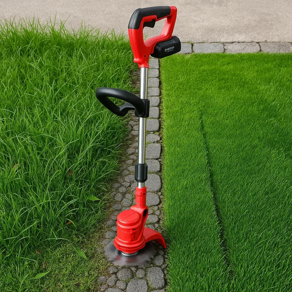 Cordless Grass Trimmer with Adjustable Cutting Width for Lawn Care & Garden Maintenance