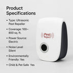 Ultrasonic Squirrel Repeller Device - Effective Pest Control to Deter Squirrels in 48 Hours for Gardens & Yards