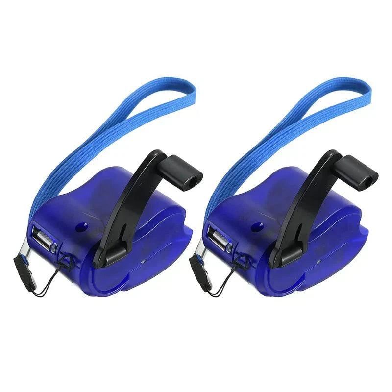 Przenośna ładowarka awaryjna z korbką, USB i LED - Fioriscas