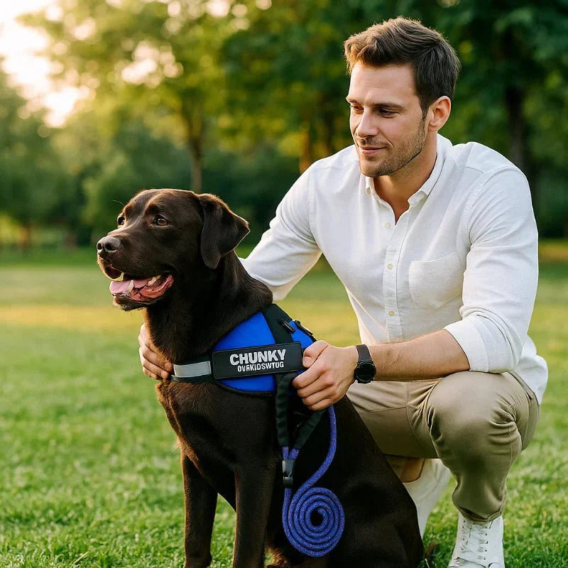 Peitoral personalizável para cães, para conforto e segurança - Fioriscas
