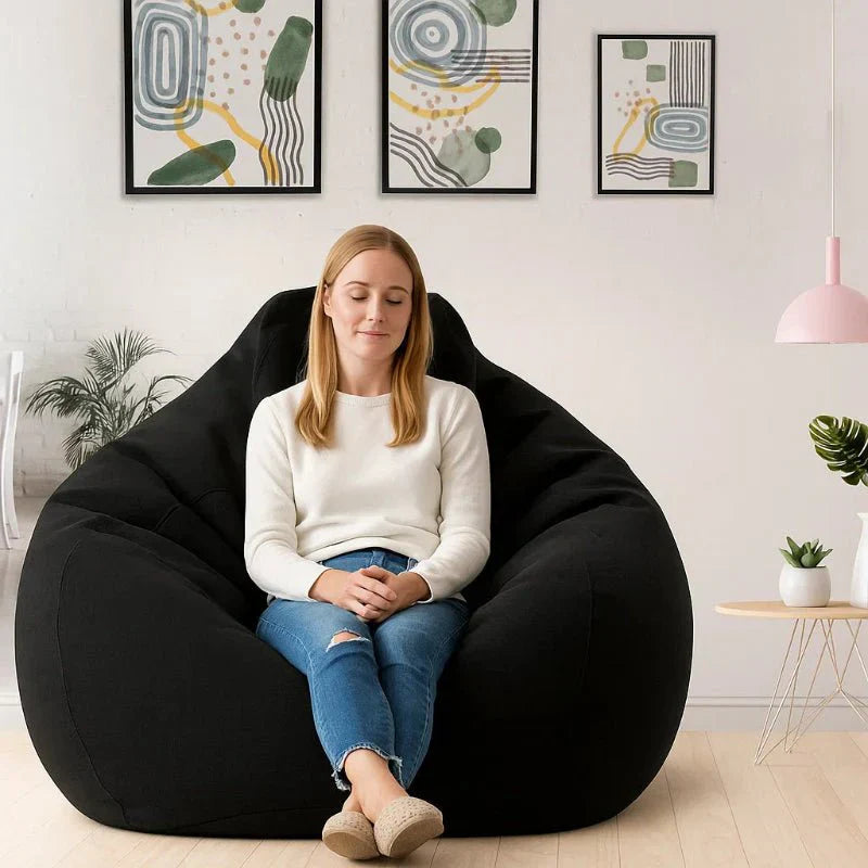 Lyxigt sittsäckset i linne med fyllning - Fioriscas