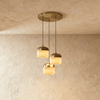 Asteria Alabaster Pendant Light With Marble Shade And Matte Base
