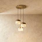 Asteria Alabaster Pendant Light With Marble Shade And Matte Base