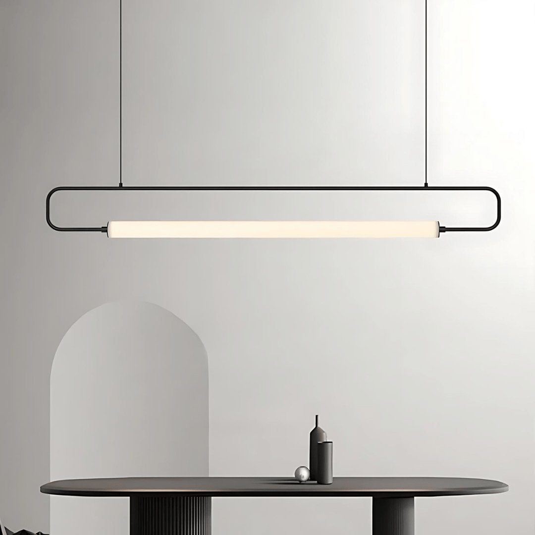 Lámpara colgante LED Lunara de metal pintado, dorado o negro