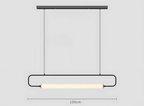 Lámpara colgante LED Lunara de metal pintado, dorado o negro