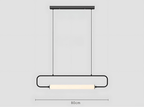 Lámpara colgante LED Lunara de metal pintado, dorado o negro
