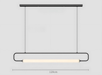 Lámpara colgante LED Lunara de metal pintado, dorado o negro