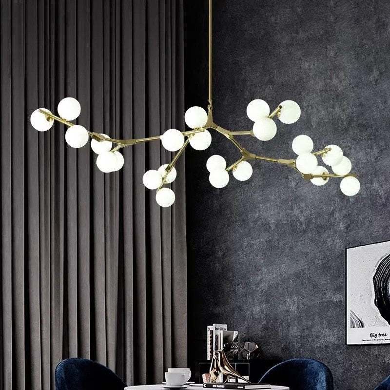 Moderní lustr LuminaNest do obývacích pokojů s jemným ambientním světlem