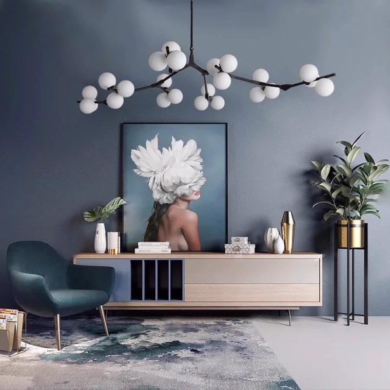 Moderní lustr LuminaNest do obývacích pokojů s jemným ambientním světlem