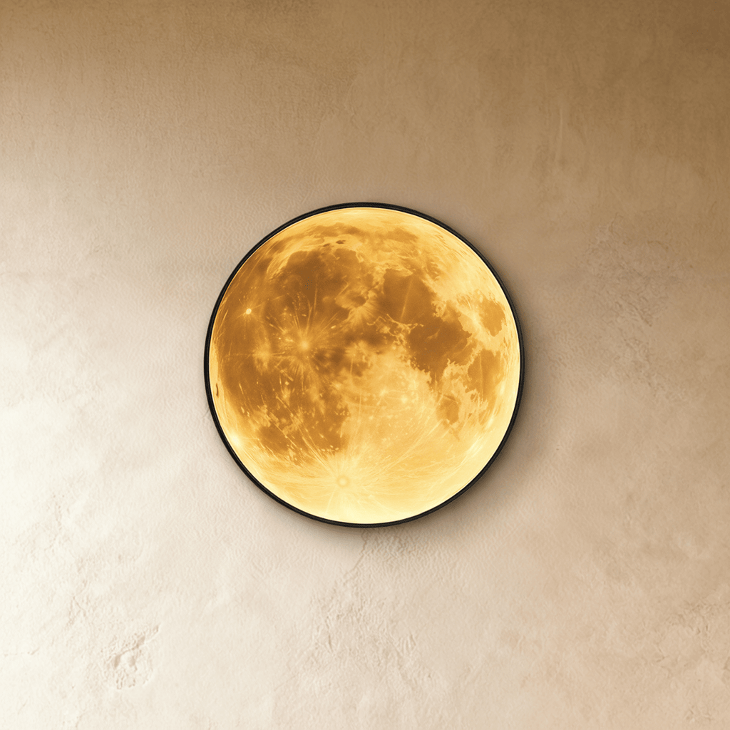 LunaHalo Moon And Earth Wall Lamp Soft Backlit Galaxy Art