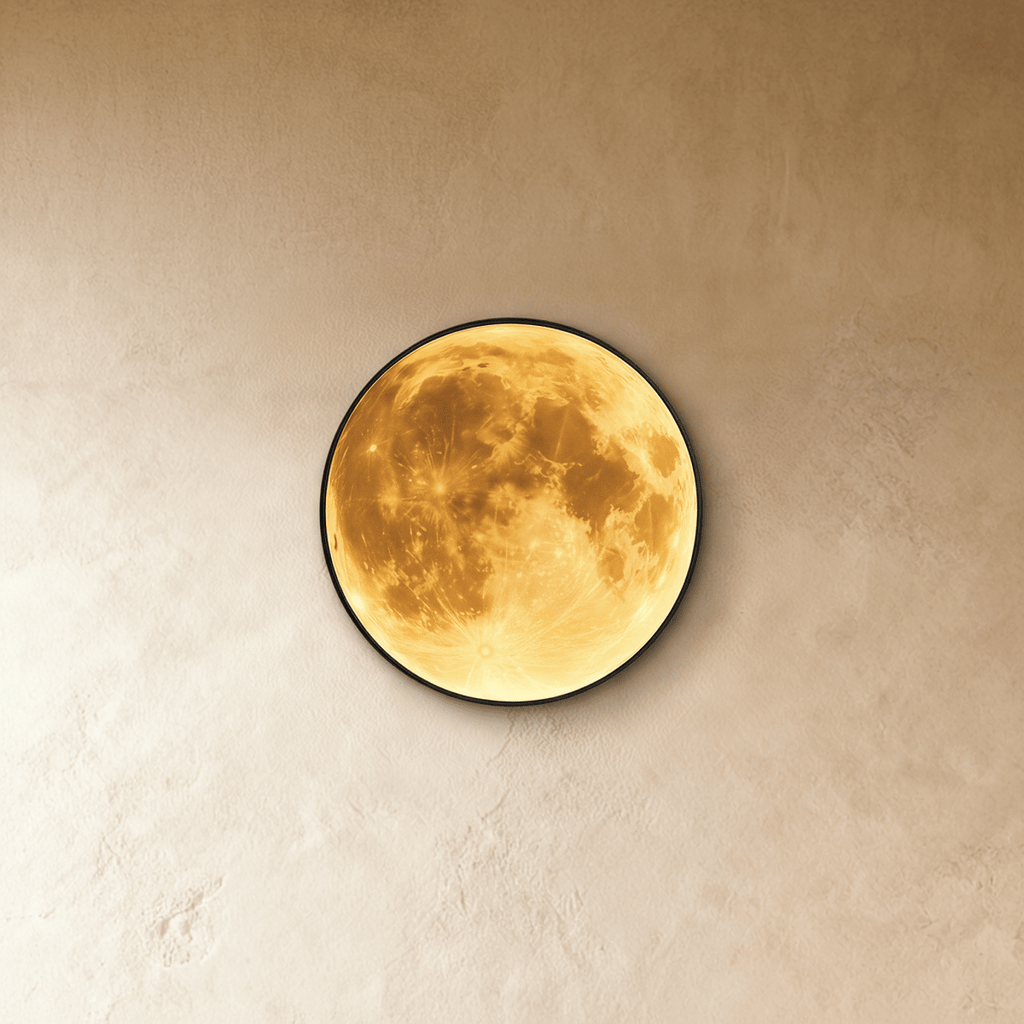 LunaHalo Moon And Earth Wall Lamp Soft Backlit Galaxy Art