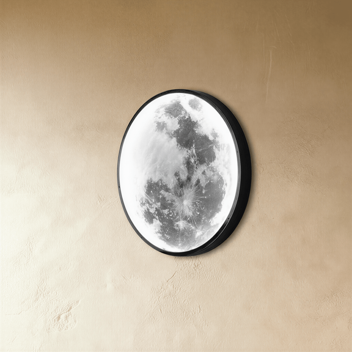 LunaHalo Moon And Earth Wall Lamp Soft Backlit Galaxy Art
