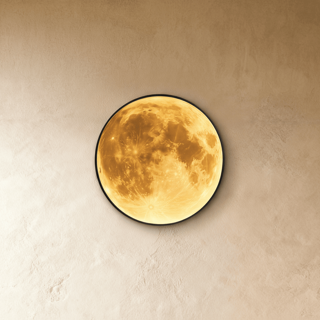 LunaHalo Moon And Earth Wall Lamp Soft Backlit Galaxy Art