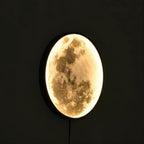 LunaHalo Moon And Earth Wall Lamp Soft Backlit Galaxy Art