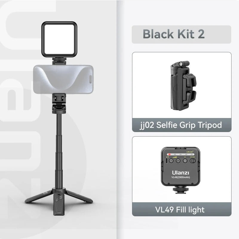 4-teiliges Selfie-Stick-Stativ mit Bluetooth für Reisende | Fioriscas