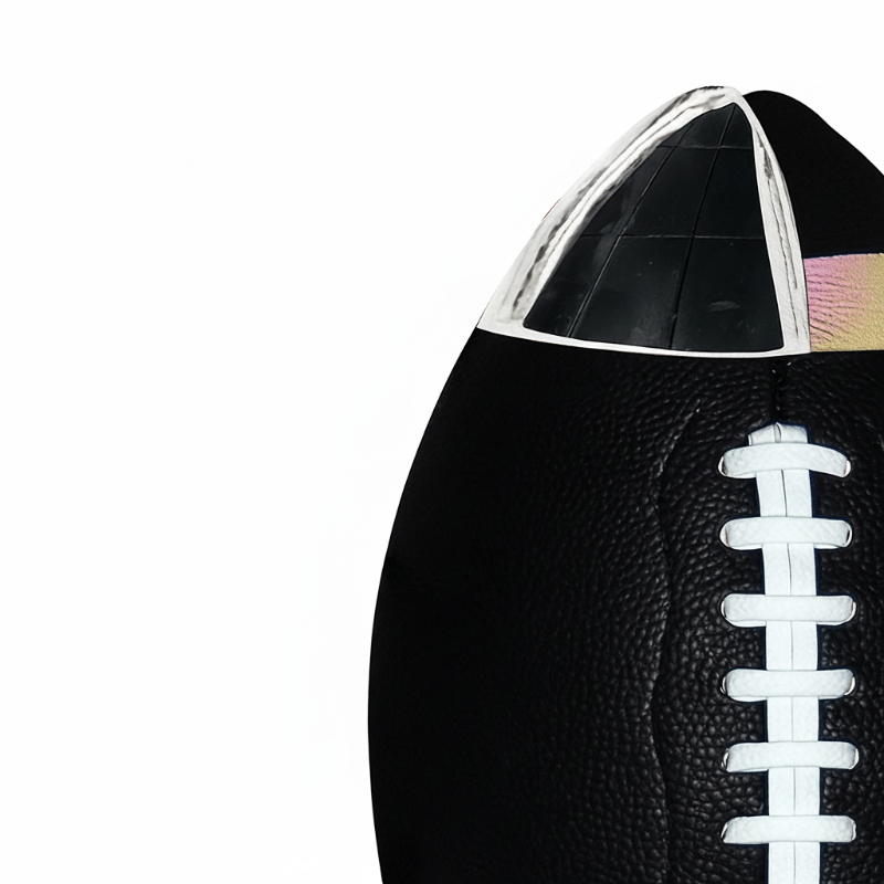 Pallone da rugby ufficiale taglia 9 in pelle PU per allenamento, partita e sport all'aperto - Fioriscas
