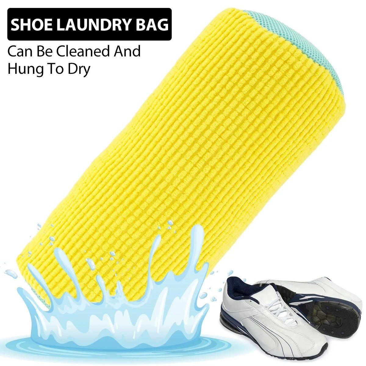 Lot de 2 sacs de lavage pour chaussures, pour protéger le linge à la maison | Fioriscas