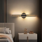 Fjordra Disc and Linear LED Wall Sconce, Black or White