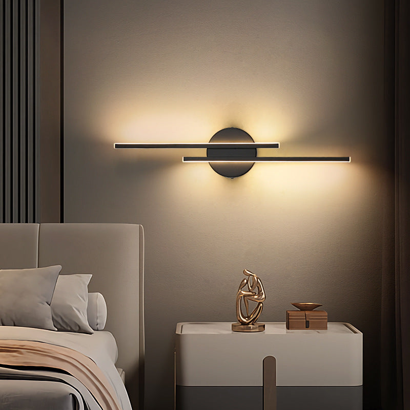 Fjordra Disc and Linear LED Wall Sconce, Black or White