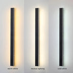 Applique murale noire élégante, luminaire LED Nyx pour murs extérieurs