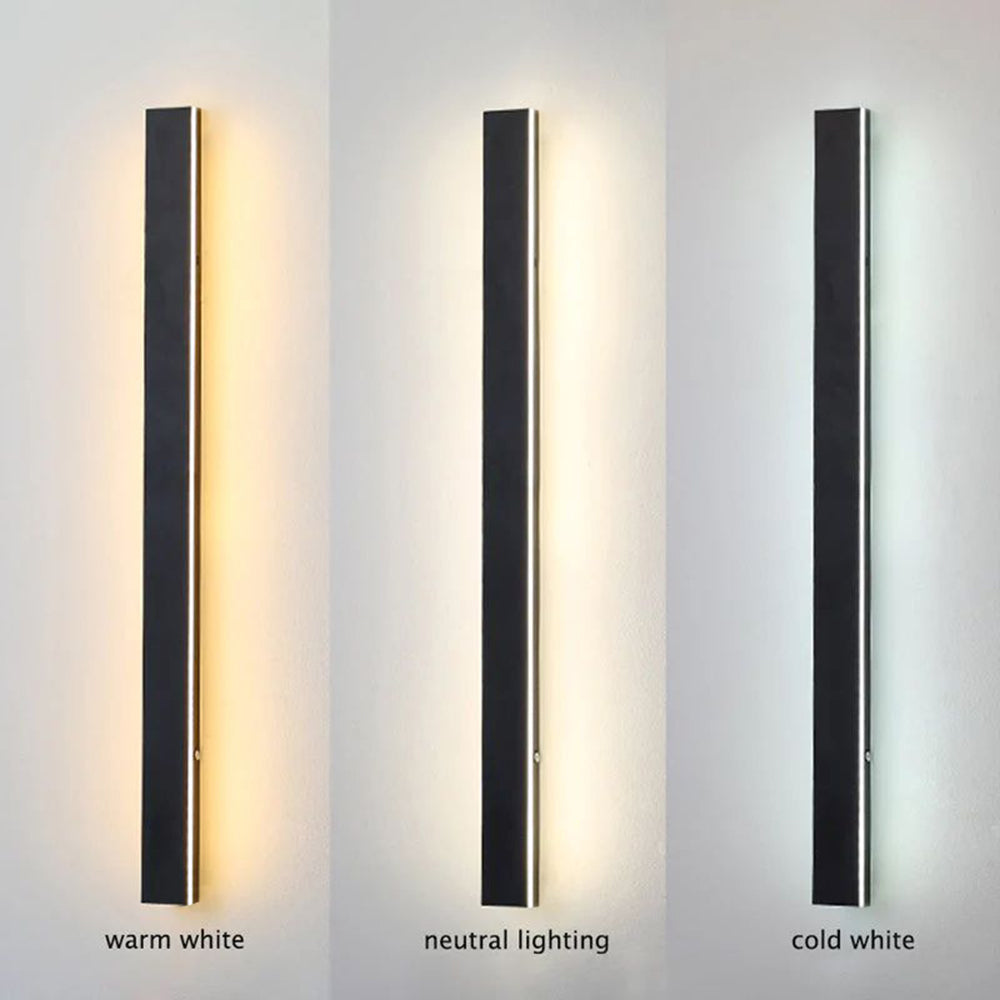 Applique murale noire élégante, luminaire LED Nyx pour murs extérieurs