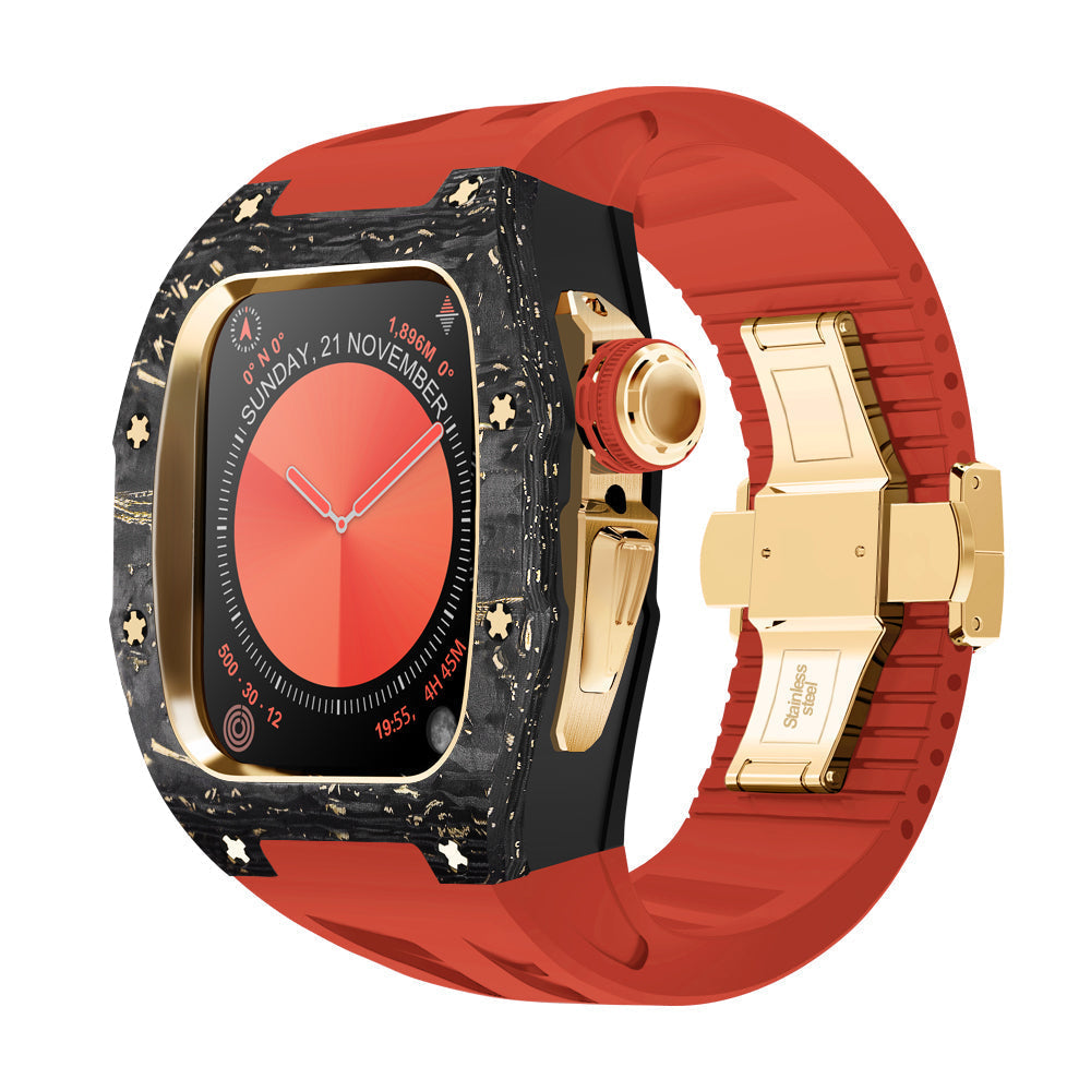 Carbon Fiber Titanium Retrofit Case, NovaCarb S10 Apple Watch Kit