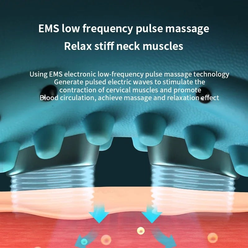جهاز Neck Massager Pro لتدليك الرقبة بتقنية EMS للراحة العميقة للموظفين في المكاتب | Fioriscas