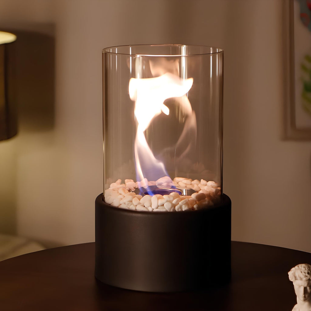 Klassisk glasolie lampe med åben flammedesign, Lumora