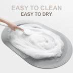 Quick-Dry Microfiber Bath Mat, Aurea Plush Absorbent Bathroom Rug