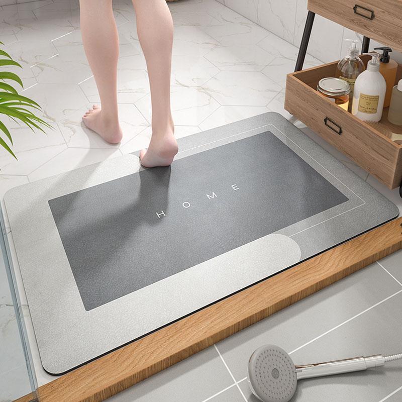 Quick-Dry Microfiber Bath Mat, Aurea Plush Absorbent Bathroom Rug