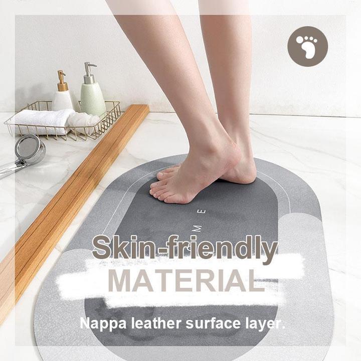 Quick-Dry Microfiber Bath Mat, Aurea Plush Absorbent Bathroom Rug