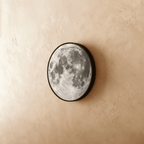 LunaPrint Moon Surface Wall Lamp Black Aluminum Frame