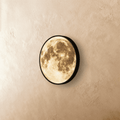 LunaPrint Moon Surface Wall Lamp Black Aluminum Frame