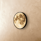 LunaPrint Moon Surface Wall Lamp Black Aluminum Frame