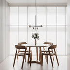 Lustre Trio Globe em Vidro com Haste Fina de Ferro para Interiores Modernos e Aconchegantes