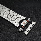 Vantira FusionX Titanium Apple Watch Band, Hexagonal Link Design