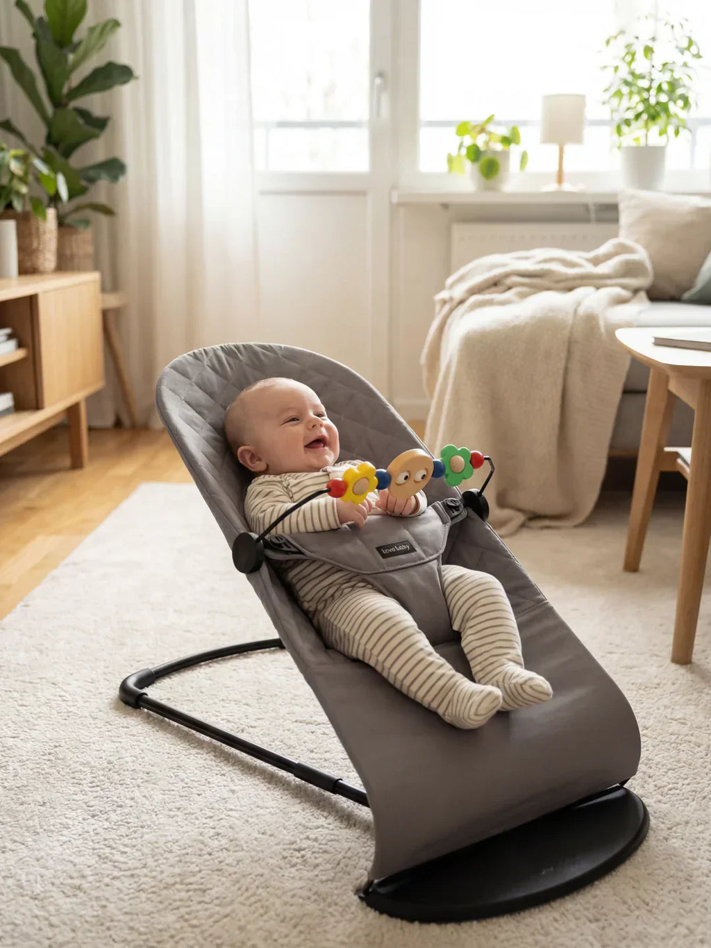 Transat pour bébé pliable avec arche d’activités, de 0 à 2 ans