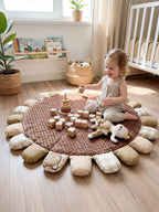 حصيرة لعب مبطنة للأطفال من القطن المبطّن، 120 × 120cm