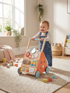 Trotteur pousseur multi-activités en bois pour bébé | Fioriscas
